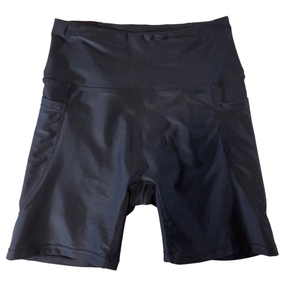 Baleaf Womens Black High Waist Bike Shorts‎ Pockets Athletic Workout Size XS